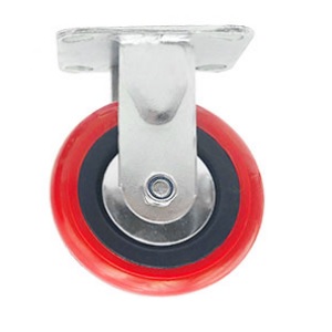 Bánh xe D150 pvc nhựa đỏ cố định Bánh xe D150 pvc nhựa đỏ cố định