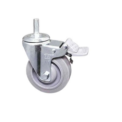 Bánh xe cao su AHQ100 xám vít khóa Bánh xe cao su AHQ100 xám vít khóa