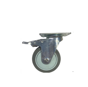 Bánh xe TPR xám D125 xoay khóa Bánh xe TPR xám D125 xoay khóa