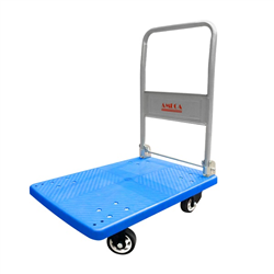 Xe Đẩy Hàng 4 Bánh Sàn Nhựa Ameca HAM-150P Xe Đẩy Hàng 4 Bánh Sàn Nhựa Ameca HAM-150P